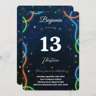 Editable Boy Birthday Invitation