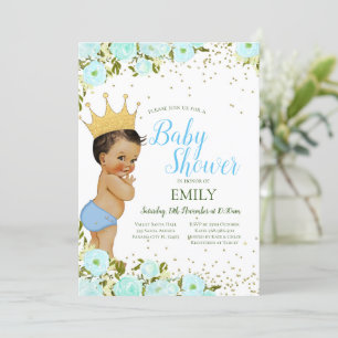 Editable Boy Prince Invitation