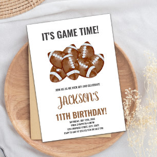 Editable Boys Sports Party Card with Game Day