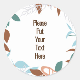 Editable Bread quotes Classic Round Sticker