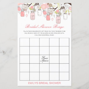 Editable Bridal Bingo Bridal Shower Game PRINTED