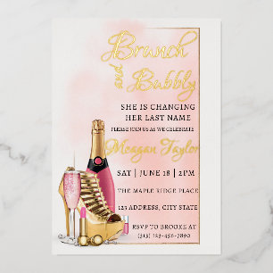 Editable Bridal Shower Brunch and Bubbly
