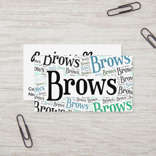 Editable Brow Artist Template Business Card (Front/Back In Situ)