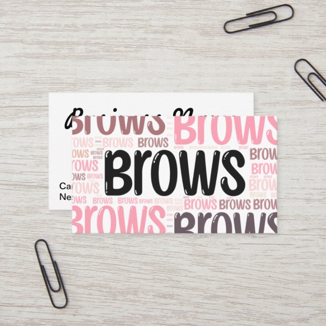Editable Brow Artist Template Business Card (Front/Back In Situ)