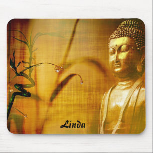 Editable Buddha and Bamboo Mouse Mat