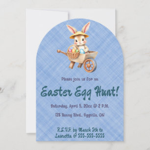 Editable Bunny Easter Egg Hunt Invitation