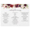 Editable Burgundy Marsala Tri-Fold Wedding Program