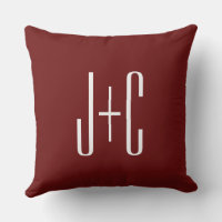 Editable Burgundy Red Background & White Text 