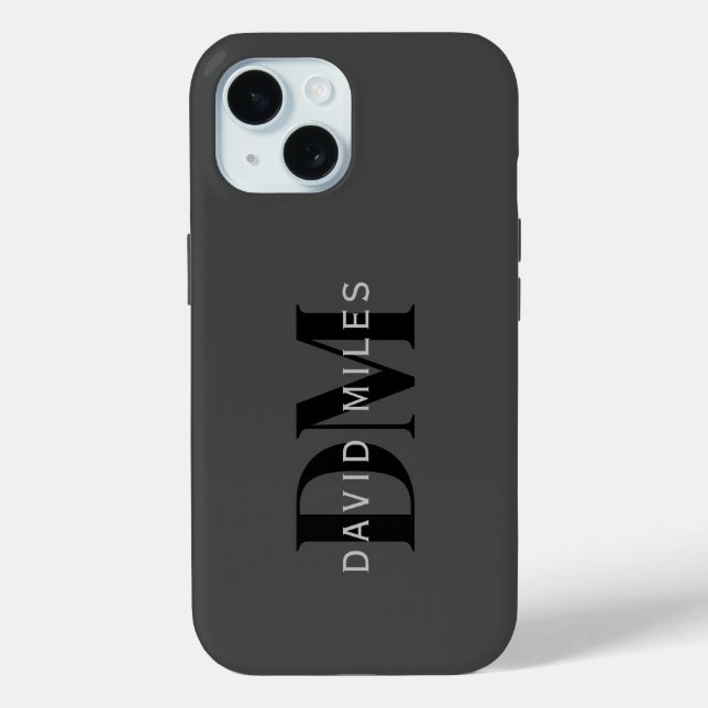 Editable Business Name (or any other text) Grey Case-Mate iPhone Case (Back)
