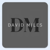 Editable Business Name (or any other text) Grey