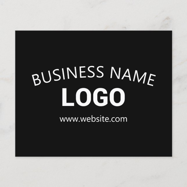 Editable Business Name, Website & Uploaded Logo Flyer (Front)