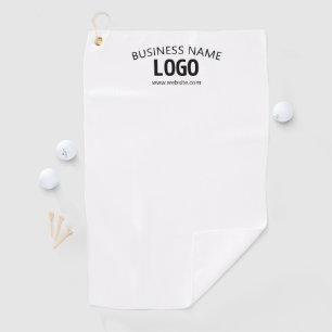 Editable Business Name, Website & Uploaded Logo Golf Towel