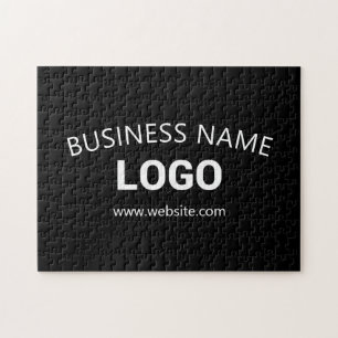 Editable Business Name, Website & Uploaded Logo Jigsaw Puzzle