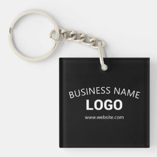 Editable Business Name, Website & Uploaded Logo Key Ring