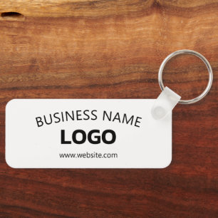 Editable Business Name, Website & Uploaded Logo Key Ring