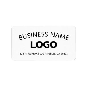 Editable Business Name, Website & Uploaded Logo Label