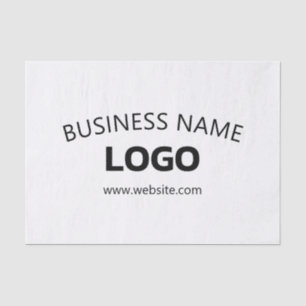 Editable Business Name, Website & Uploaded Logo Tissue Paper