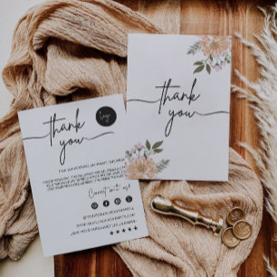 EDITABLE Business Thank You Card Printable