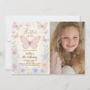Editable Butterfly Birthday Party Invitation