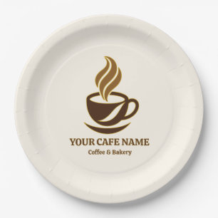 Editable Cafe Opening Paper Plates Design