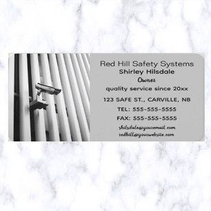Editable Camera Home Security Business Card