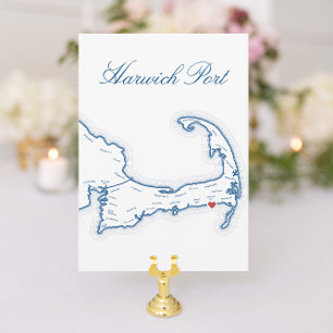 Editable Cape Cod Wedding Table Name Cards