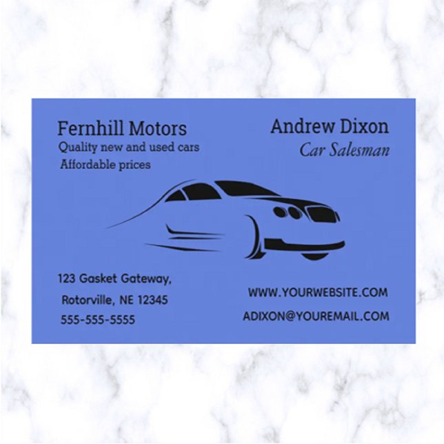 Editable Car Salesman Business Card (Creator Uploaded)