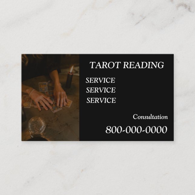 Editable, Card reading service, Tarot , Magic ect. (Front)