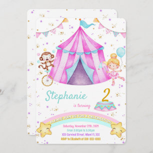 Editable Carnival Birthday Invitations
