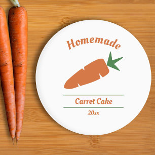 Editable Carrot Cake Label Sticker