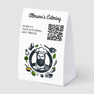 Editable Chef Catering Restaurant QR Code Menu