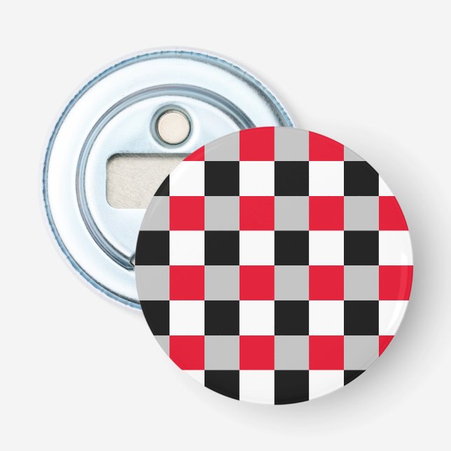 Editable chequerboard pattern bottle opener (Front)