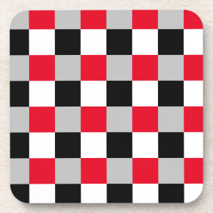 Editable chequerboard pattern coaster