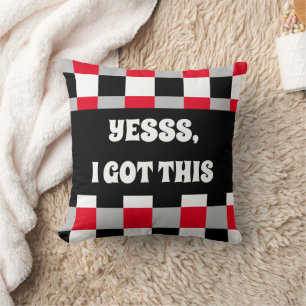 Editable chequerboard pattern cushion