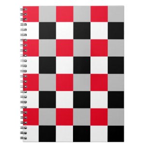 Editable chequerboard pattern notebook