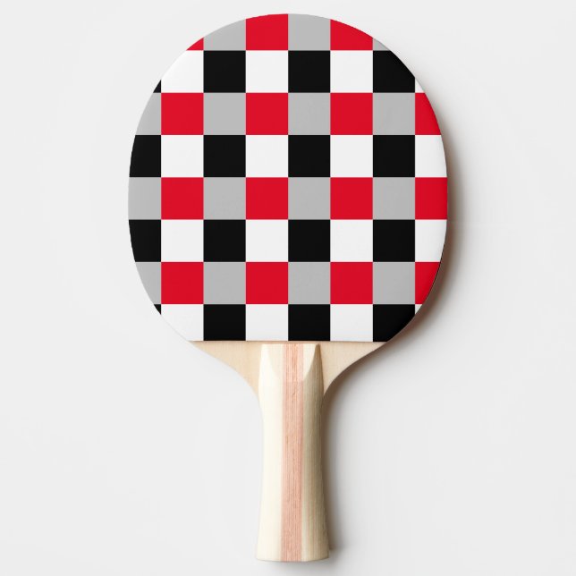 Editable chequerboard pattern ping pong paddle (Front)