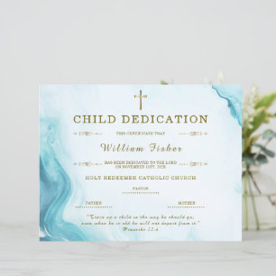 Editable Child Dedication Certificate Template