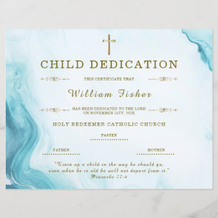 Editable Child Dedication Certificate Template