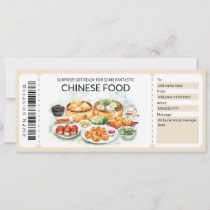 Editable Chinese Food Gift Voucher Template