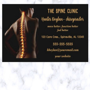 Editable Chiropractor Business Card