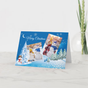 Editable Christmas card with personal photos