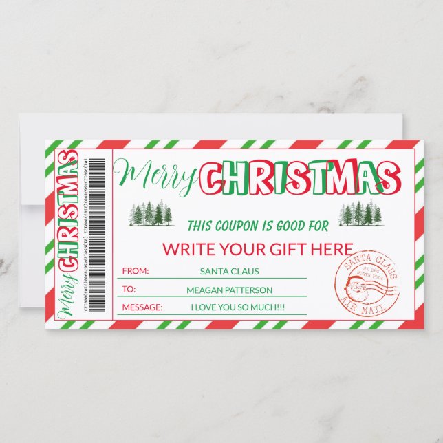 Editable Christmas Coupon Template (Front)