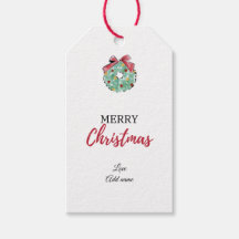 Editable Christmas Gift Tag Favour Tag Insert