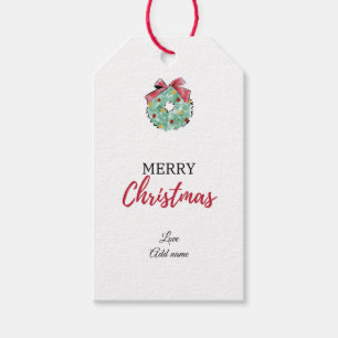 Editable Christmas Gift Tag Favour Tag Insert