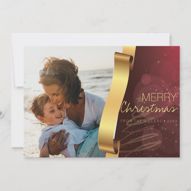 Editable Christmas Photo Holiday Card (Front)