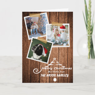 Editable Christmas Photos Season Card 