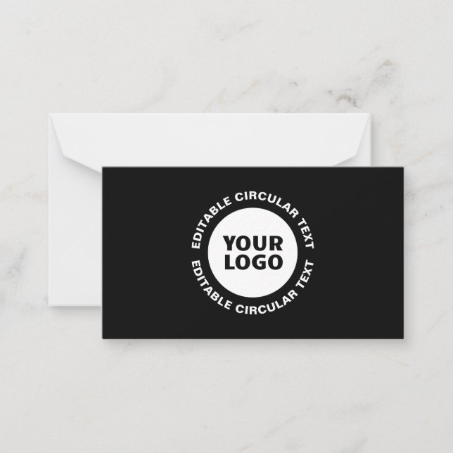 Editable Circular Text Template & Your Logo (Front)
