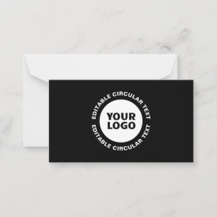 Editable Circular Text Template & Your Logo