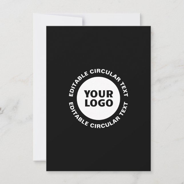 Editable Circular Text Template & Your Logo (Front)