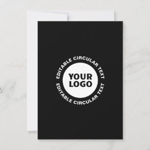 Editable Circular Text Template & Your Logo